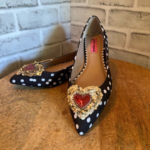 Betsey Johnson Polka Heart Flats
